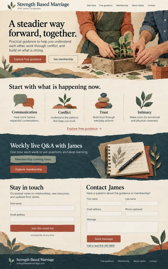 Cut paper — website design preview